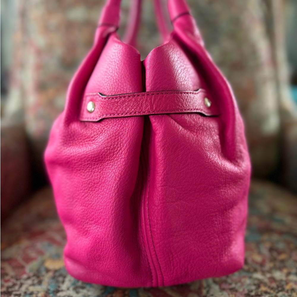 Kate Spade Berkshire Road Pink Magenta Gold Stevie Satchel Bag - Picture 3 of 10